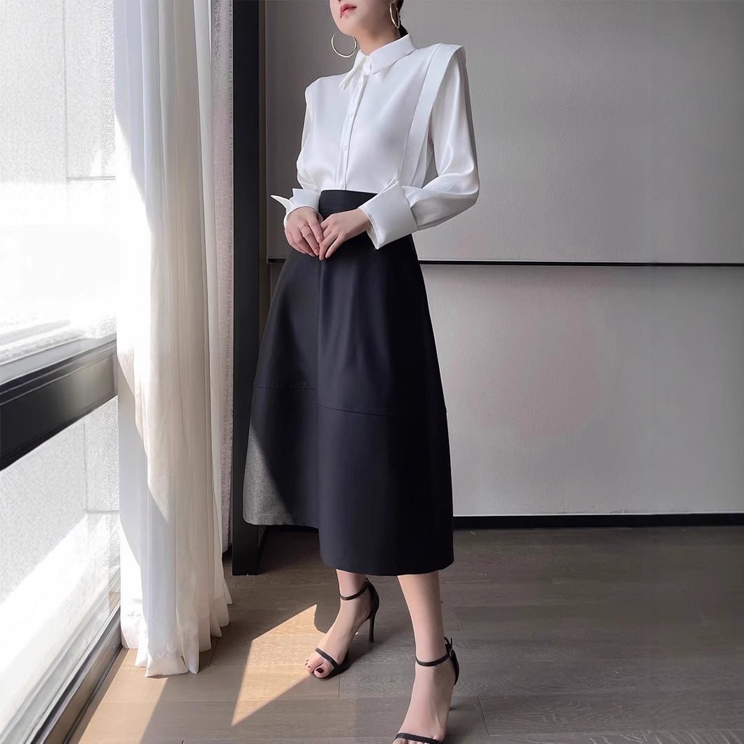Ladies elegant and fashionable blouse with innovative cut Drune