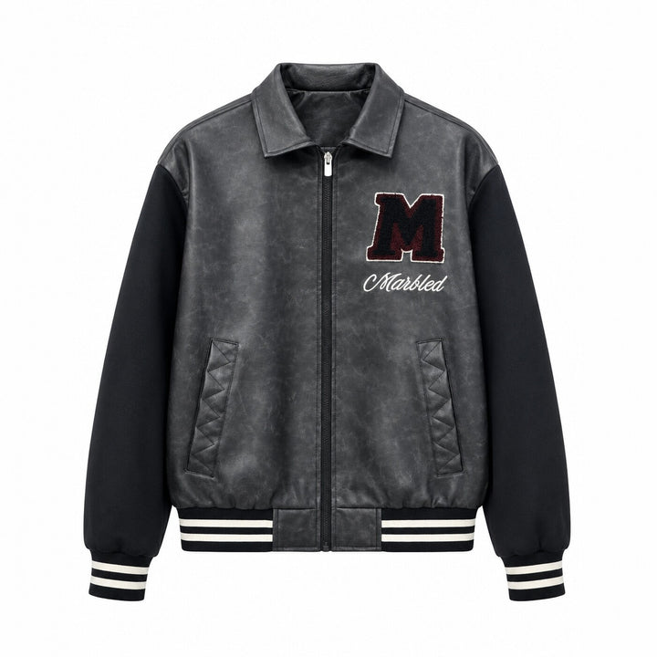Men's Fashionable Bomber Jacket with Embroidery Details Mune Fashion
