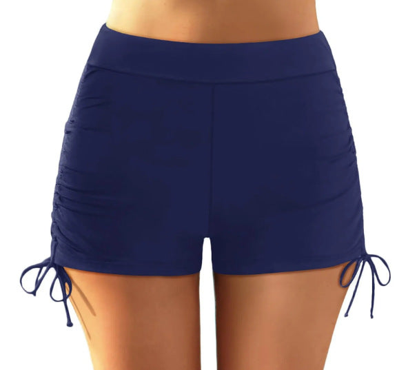 Women's figure-flattering swim shorts with gathering and side lacing Mune Fashion