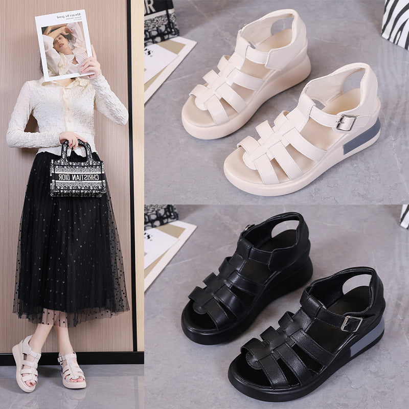 Women's airy strap sandal with cushioned comfort insole and subtle platform midsole Mune Fashion