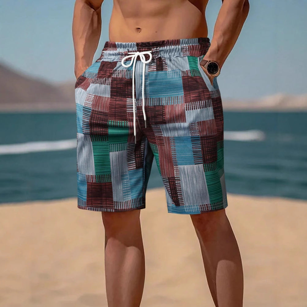 Men's stylish swim shorts with modern graphic pattern Mune Fashion
