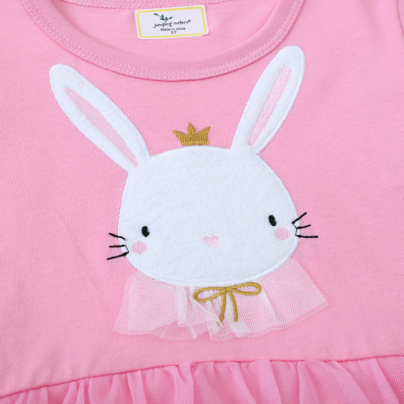 Girls tulle dress with sweet bunny motif Mune Fashion