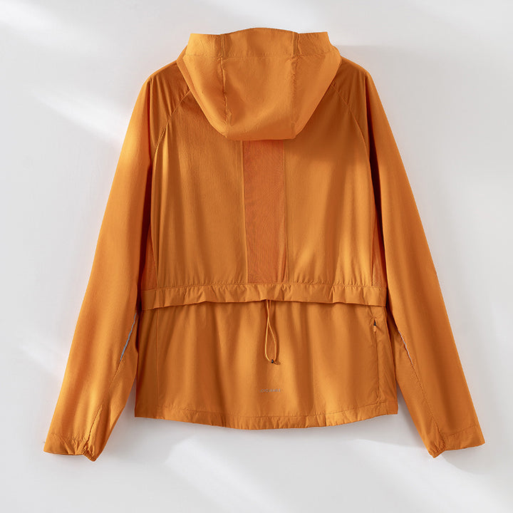 Women Lightweight Hooded Windbreaker made of Ripstop Microfiber with Full Zip Mune Fashion