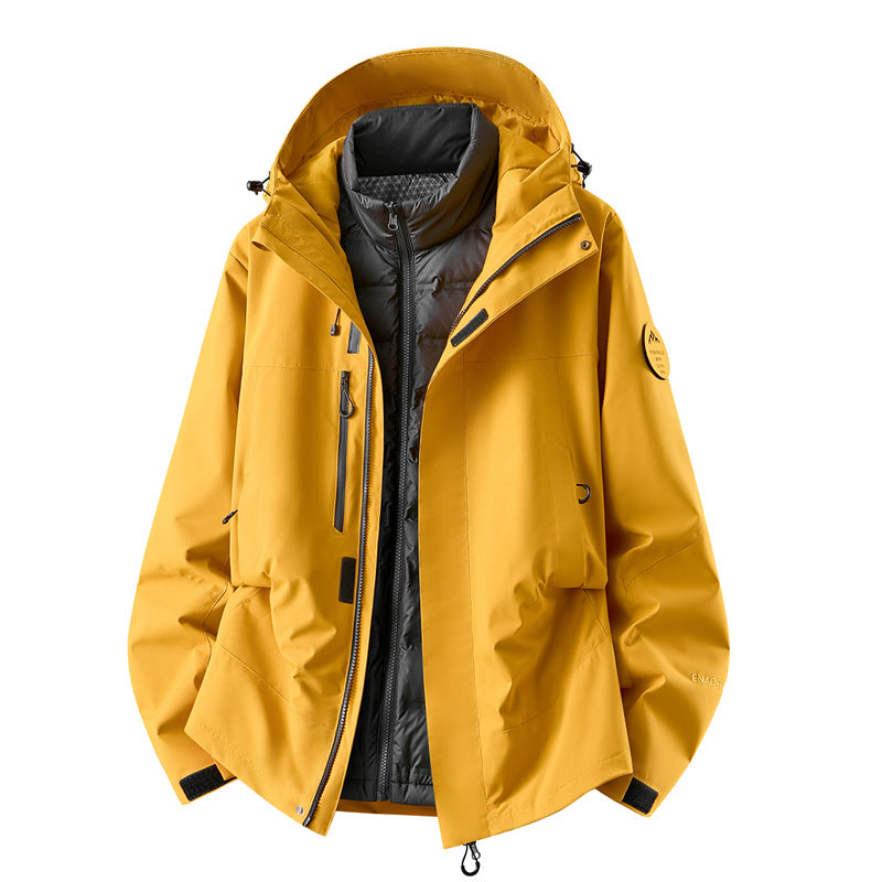Men's waterproof outdoor jacket with removable fleece inner jacket Mune Fashion