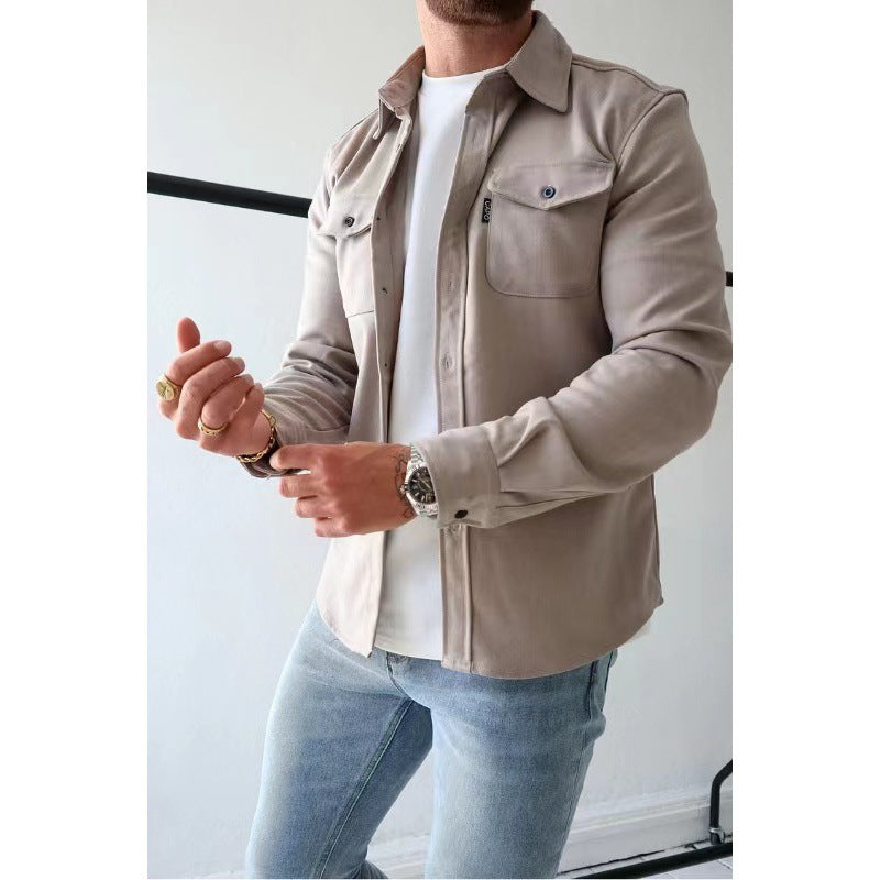 Men's shirt jacket with chest pockets and tailored fit Mune Fashion