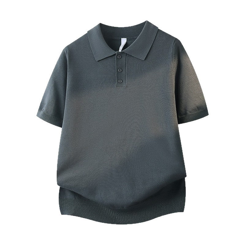 Ladies Short Sleeve Polo Shirt with Fine Structure Mune Fashion