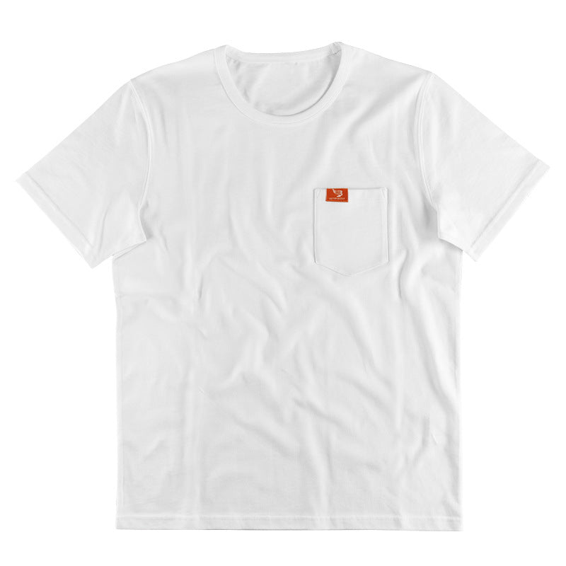 Men's round neck T-shirt with chest pocket and reinforced hem Mune Fashion