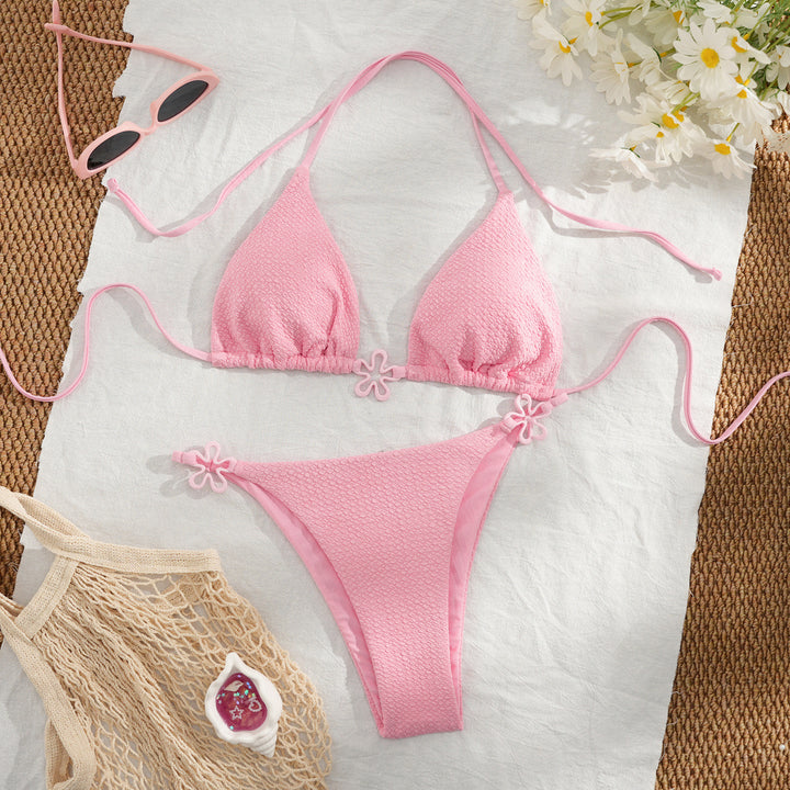 Ladies Bikini Set with floral detail and high-quality structure Mune Fashion