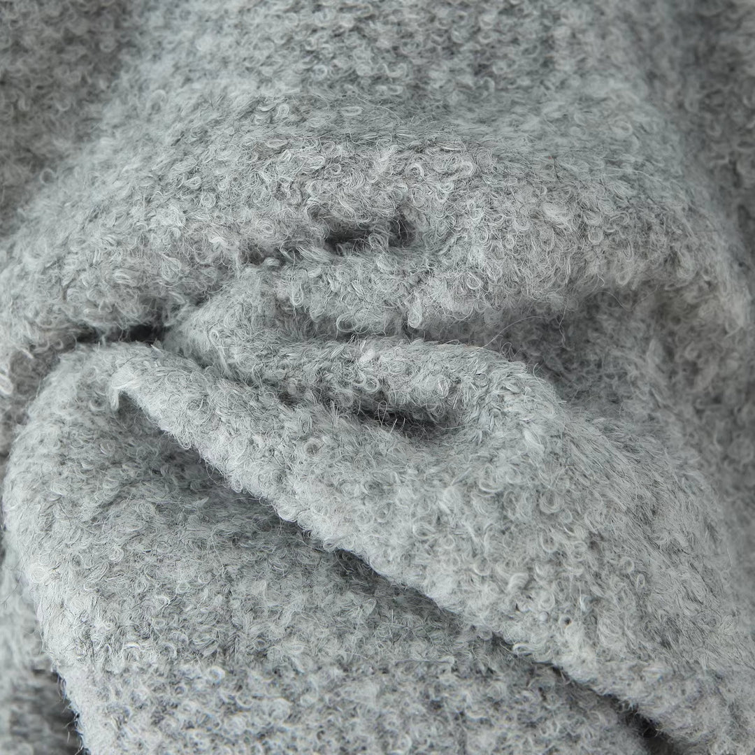 Women's Off-Shoulder Oversized Knit Sweater with Wide Folded Collar and Voluminous Sleeves Mune Fashion