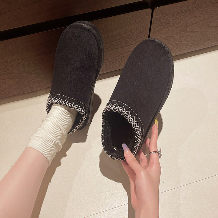 Women's Lined Slipper Mules with Teddy lining and Braided Hem Mune Fashion
