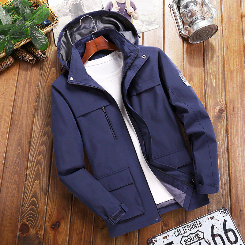 Men's Trendy Outdoor Jacket with Removable Hood Mune Fashion