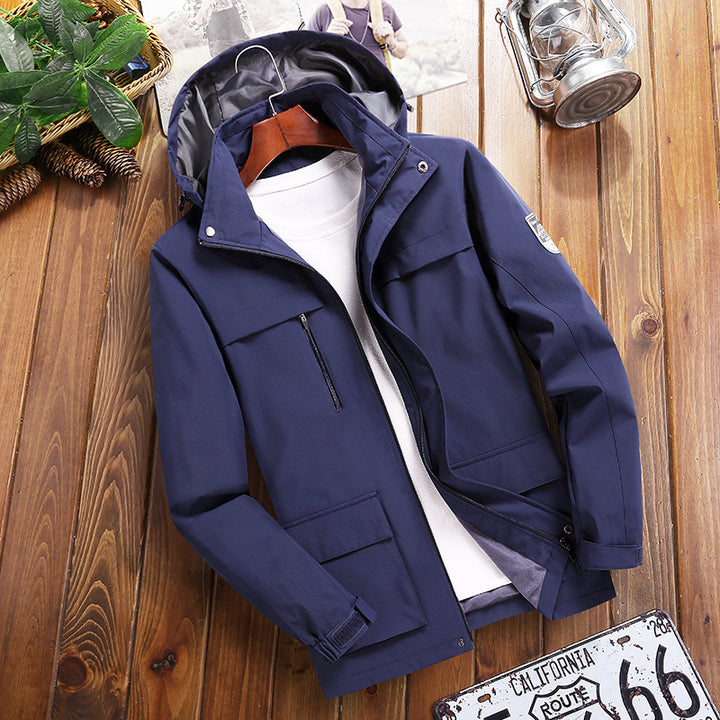 Men's Trendy Outdoor Jacket with Removable Hood Mune Fashion