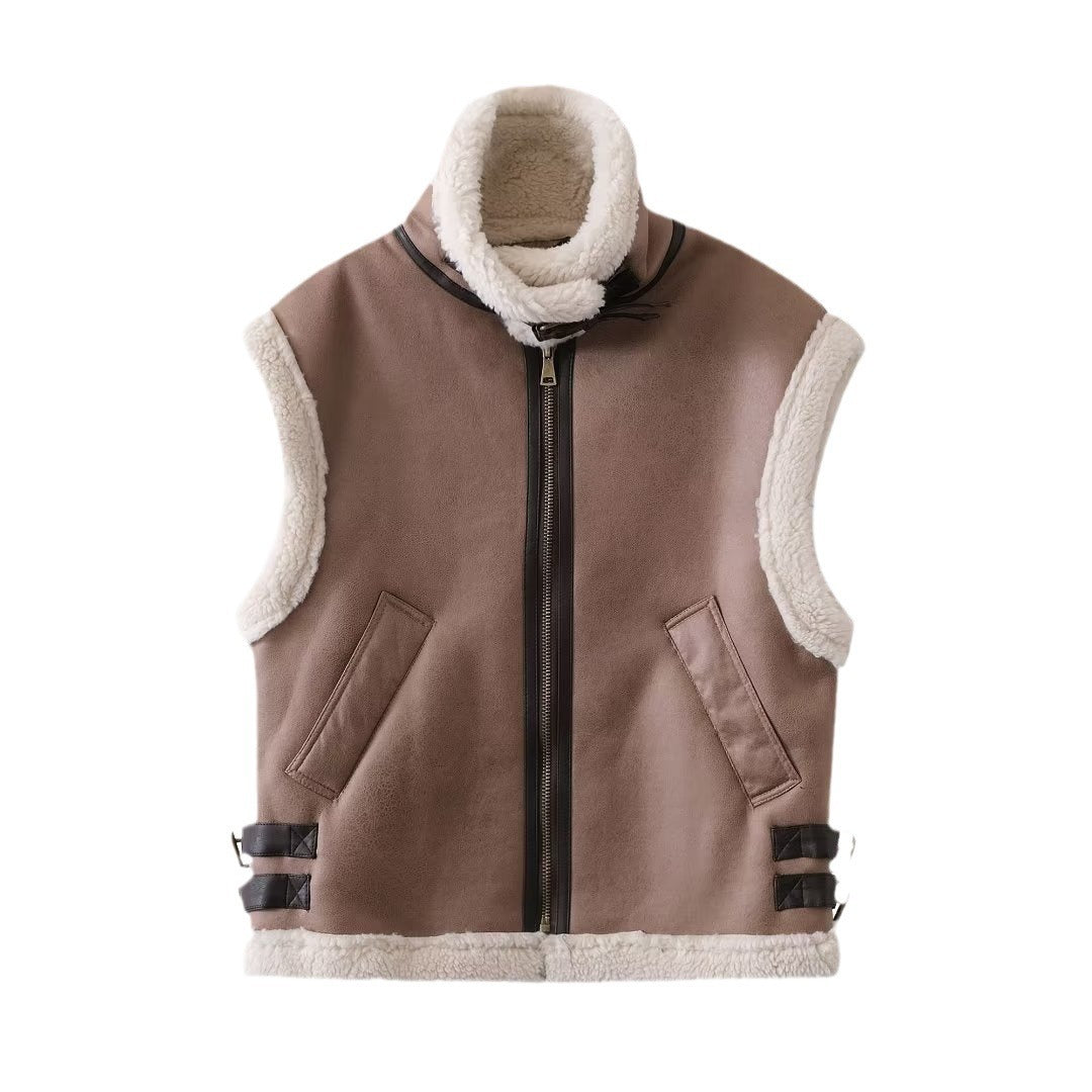 Women's Sleeveless Faux Suede Vest Mune Fashion