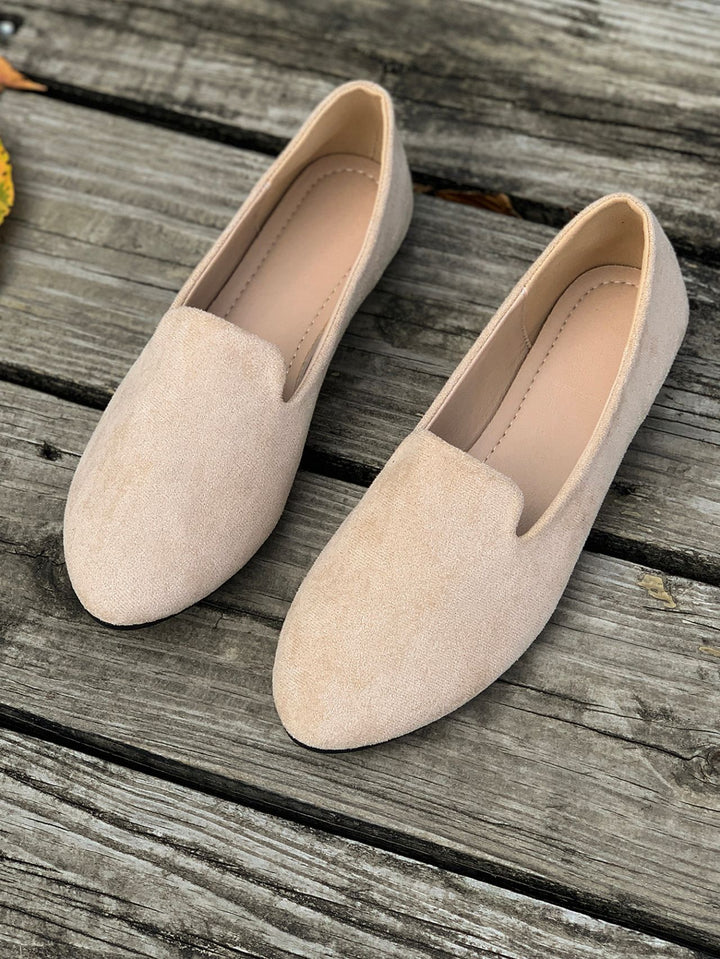 Damen spitz zulaufende Velours‑Loafer mit gepolsterter Innensohle Mune Fashion