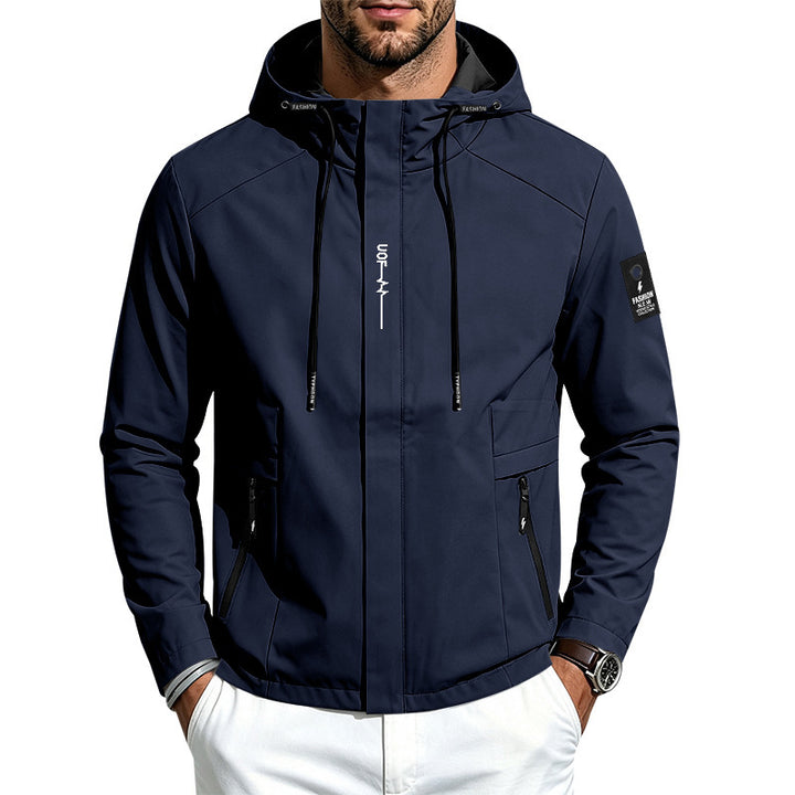 Men's Waterproof Softshell Jacket with Hood and Zipper Pockets Mune Fashion