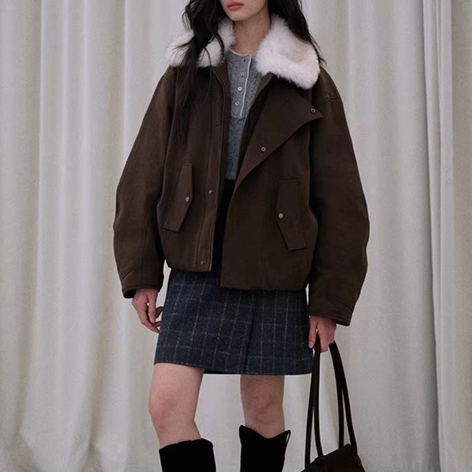 Women’s Stylish and Comfortable Transition Jacket with Teddy Collar Mune Fashion