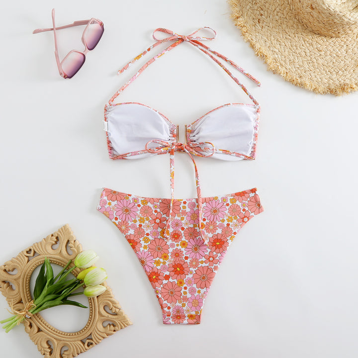 Women Bikini Set with fashionable ruffles and adjustable straps Mune Fashion