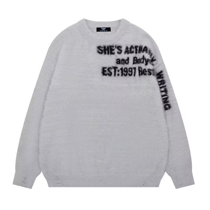 Women Casual Oversized Sweater with Graphic Print Mune Fashion