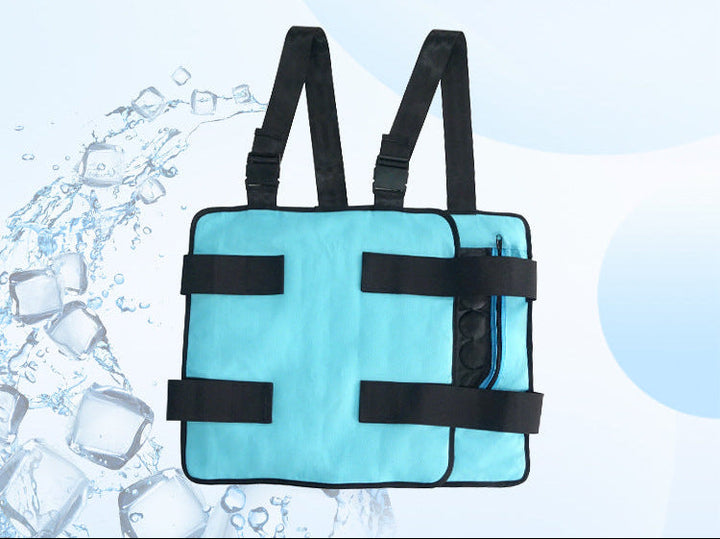 Unisex reusable cooling pad for back and chest with PCM gel packs and adjustable Velcro straps Mune Fashion
