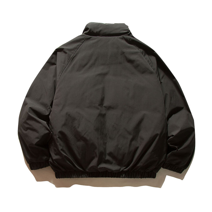 Men's Quilted Boxy Bomber with High Stand Collar and Elastic Hem Mune Fashion