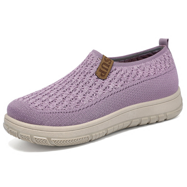 Women's knitted comfort slip-on sneaker with sock-like shaft, breathable 3D structure and cushioning EVA sole Mune Fashion