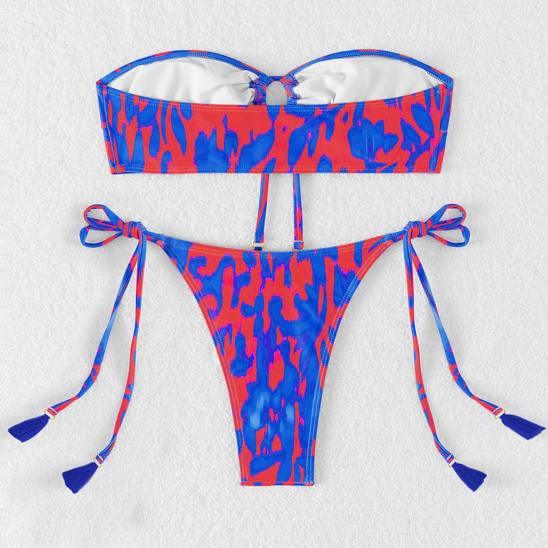 Women's bandeau bikini with stylish cut-out and side tie straps Mune Fashion