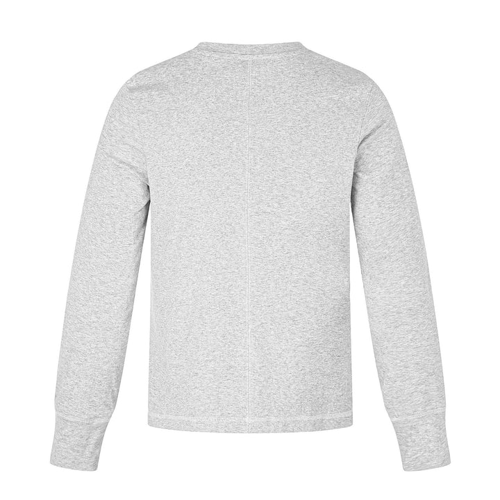 Unisex Long Sleeve Sweatshirt with Round Neck, Mélange Cotton Blend and Subtle Number Print Mune Fashion