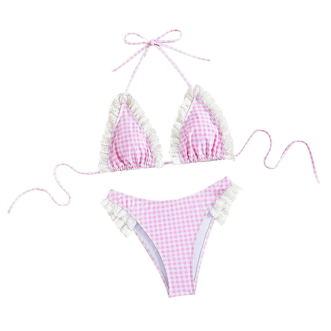 Ladies Triangle Bikini with Ruffles Mune Fashion