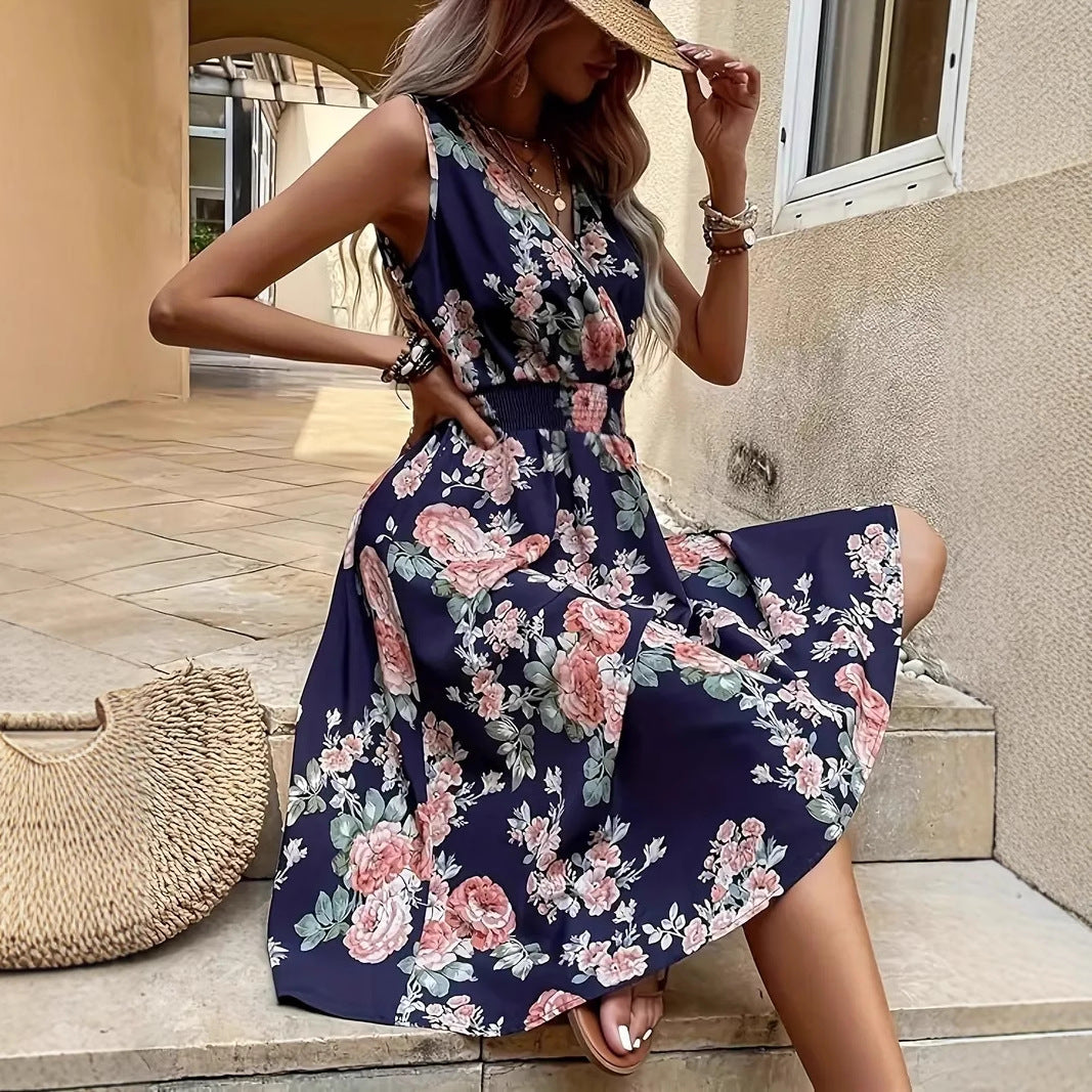 Ladies Playful A-Line Dress with Floral Details Mune Fashion