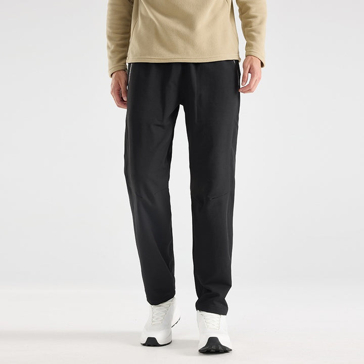 Men's Lightweight Tech Jogging Pants with Elastic Waistband, Zipper Pockets & Tapered Leg Mune Fashion