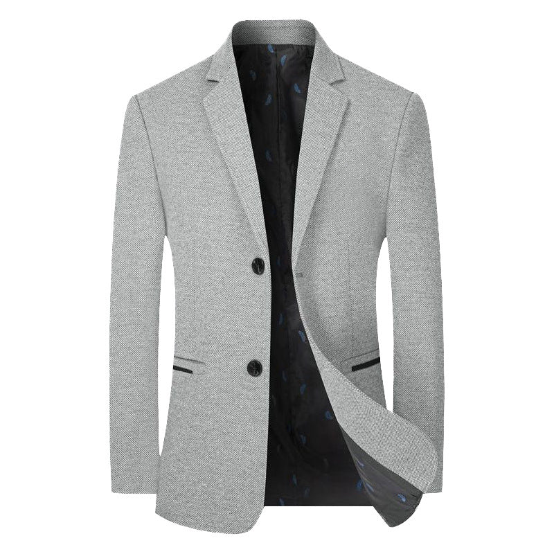 Men's Blazer Slim-Fit made of textured wool blend with contrasting inner lining Mune Fashion