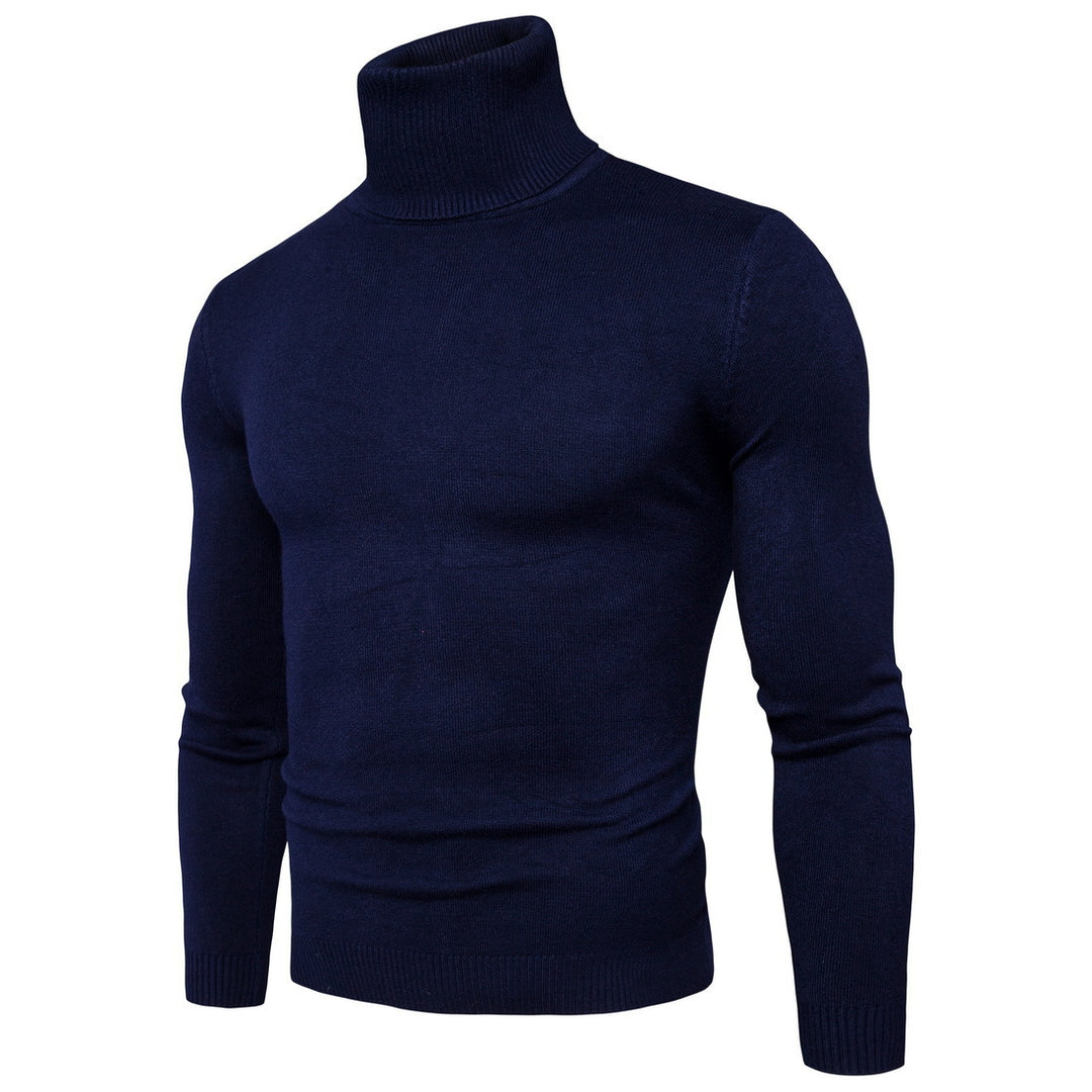 Men's narrow fitting turtleneck sweater made of fine knit Mune Fashion