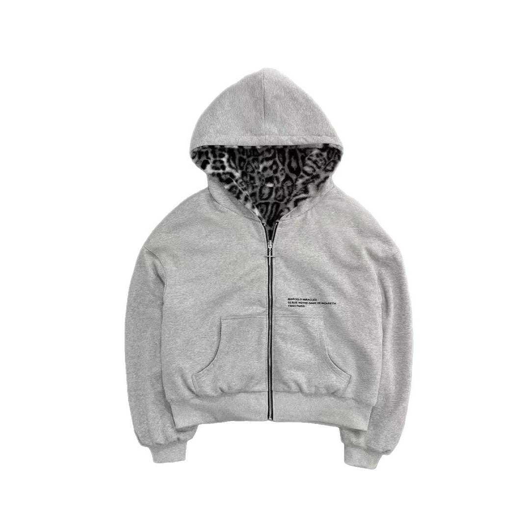 Unisex padded hooded jacket short cut with cross zipper Mune Fashion
