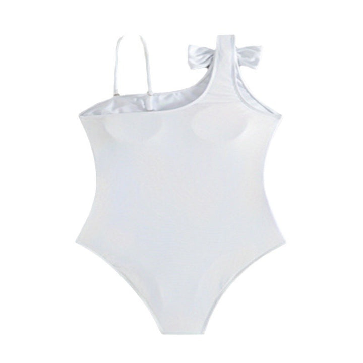 Women's asymmetrical one-piece swimsuit with bow details Mune Fashion