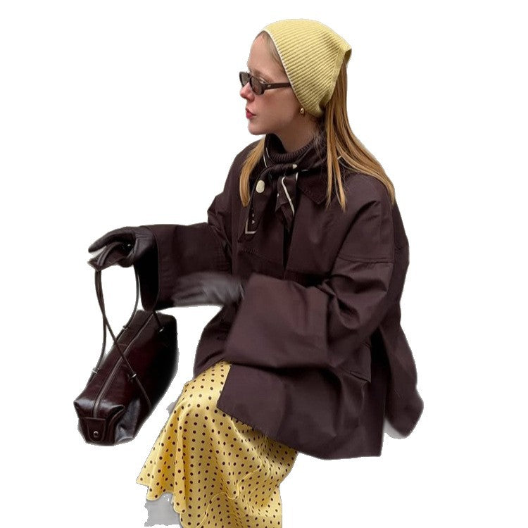 Women's Oversize Transition Jacket with Boxy Cut and Large Pockets Mune Fashion