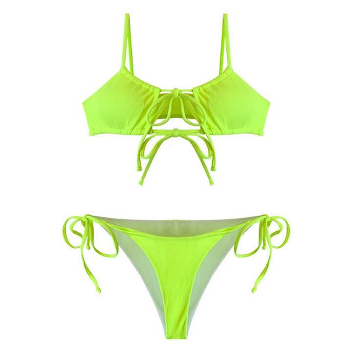 Ladies Bikini Set with adjustable knot design and high leg cut Mune Fashion