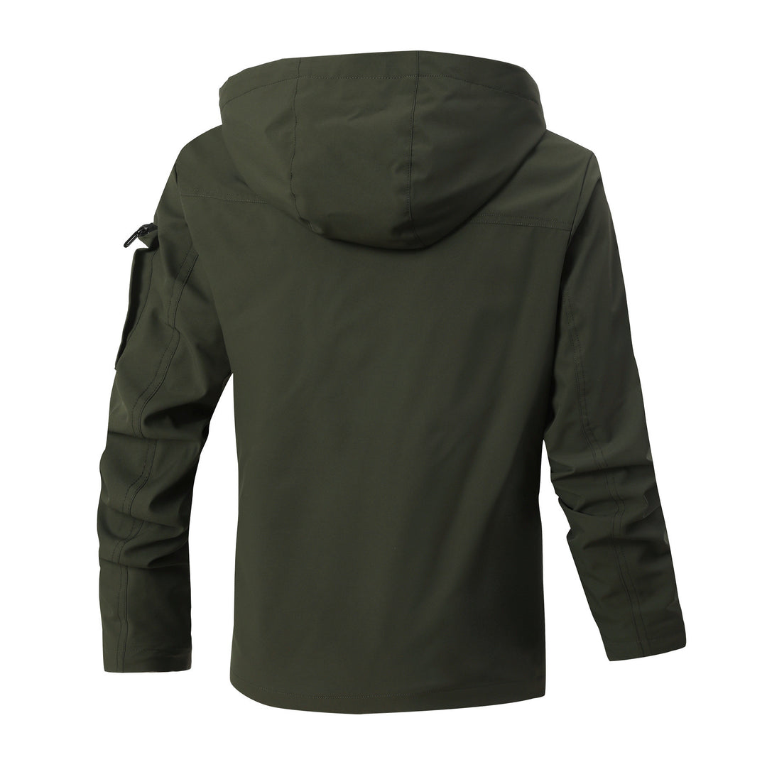 Men's outdoor parka with checked inner lining, hood and multifunction pockets Mune Fashion