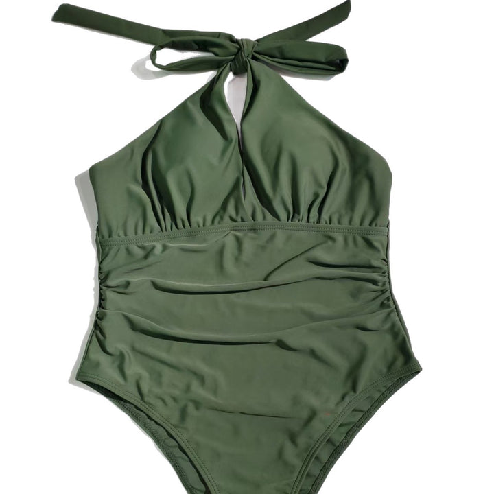 Women's One-Piece Swimsuit with Deep V-Neck and Thin Straps Mune Fashion