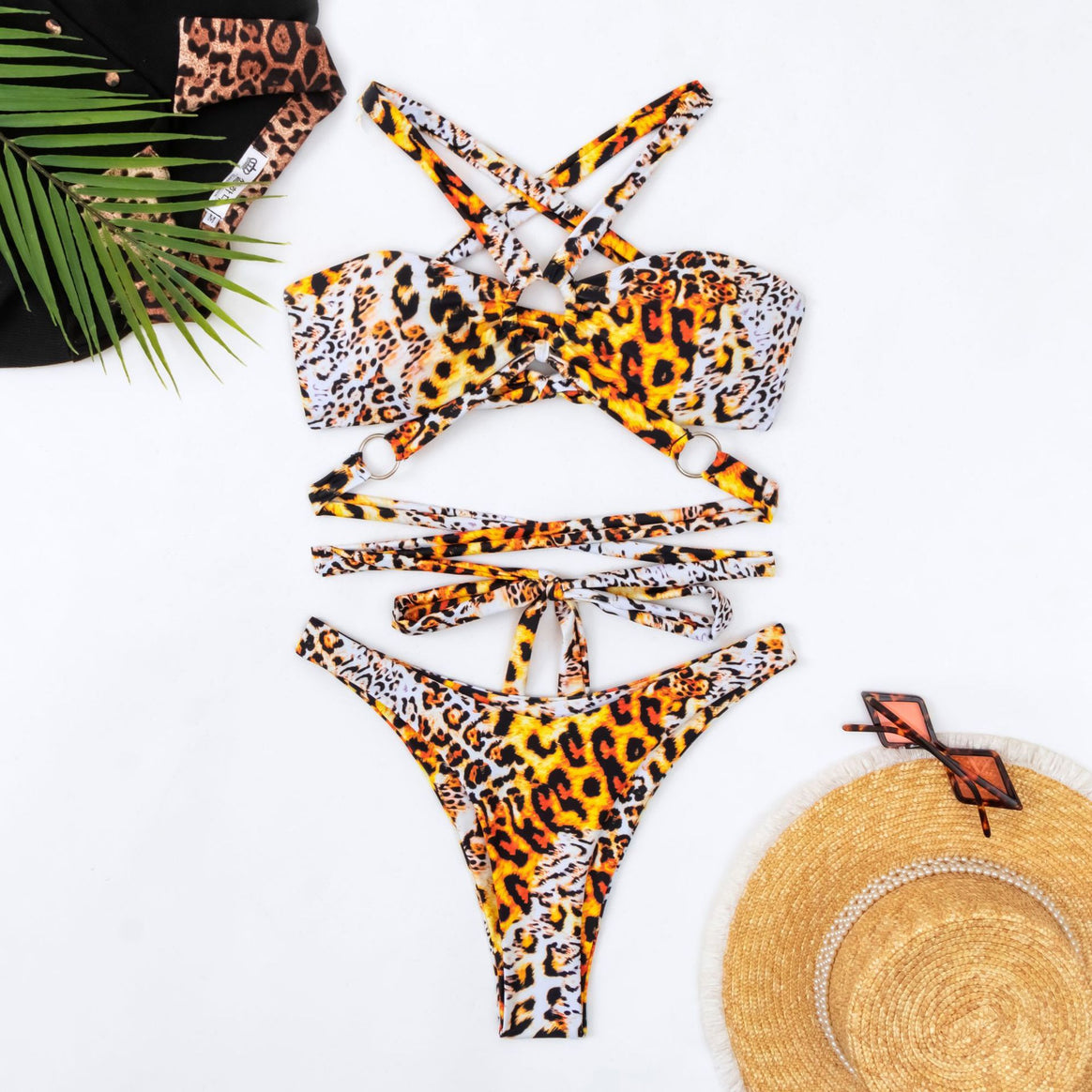 Ladies Bandeau Bikini with fashionable cut-outs and ring details Mune Fashion