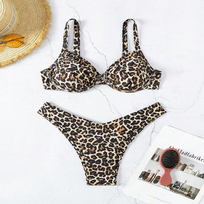 Women's Push-Up Bikini Set with Animal Design Mune Fashion
