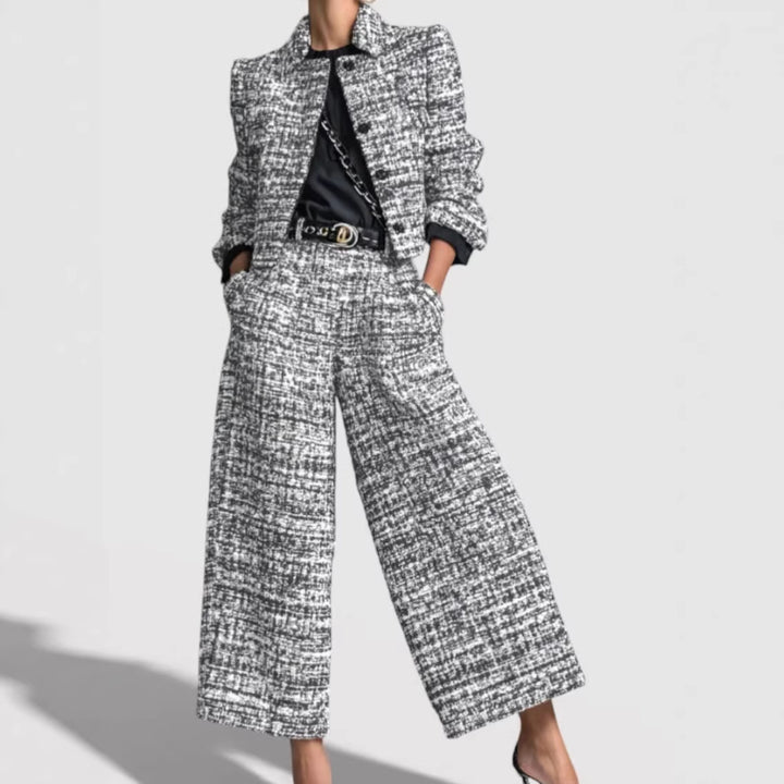 Women's Modern Tweed Suit Set
