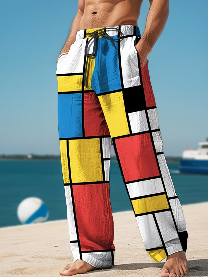 Men's Colorful Beach Pants with Graphic Pattern Mix Mune Fashion