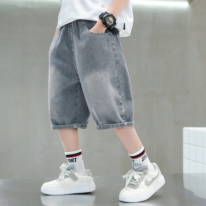 Unisex casual denim shorts with creative applications Mune Fashion