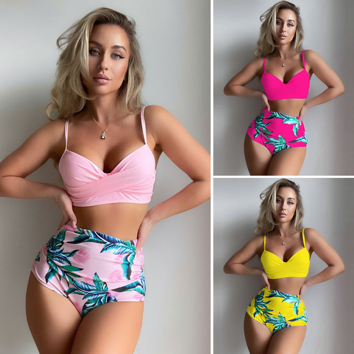 Women high-waisted bikini with creative wrap design Mune Fashion