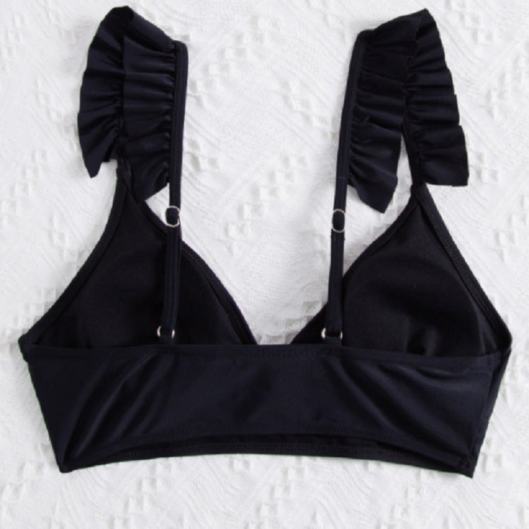 Women Triangle Bikini Top with Voluminous Ruffle Details Mune Fashion
