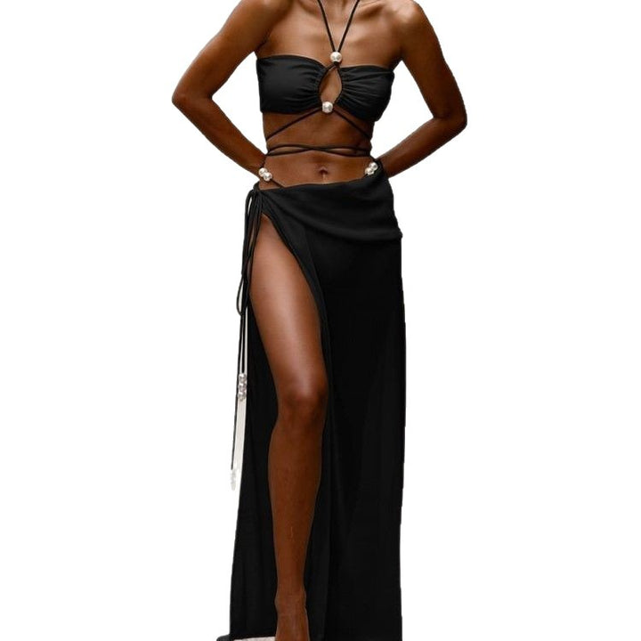 Women's bikini set with sophisticated knots and elegant pearl details Mune Fashion