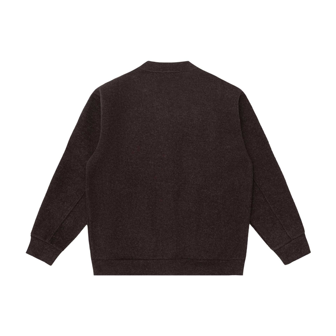 Unisex Short Cut Knitted Jacket in Boxy Bomber Style with Standing Collar and Button Placket Mune Fashion