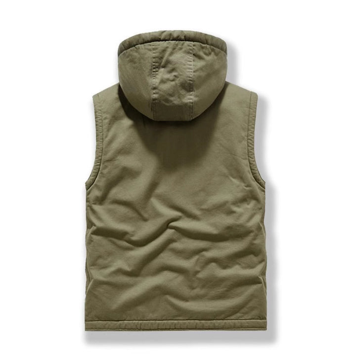 Men's padded utility vest with teddy lining and hood Mune Fashion