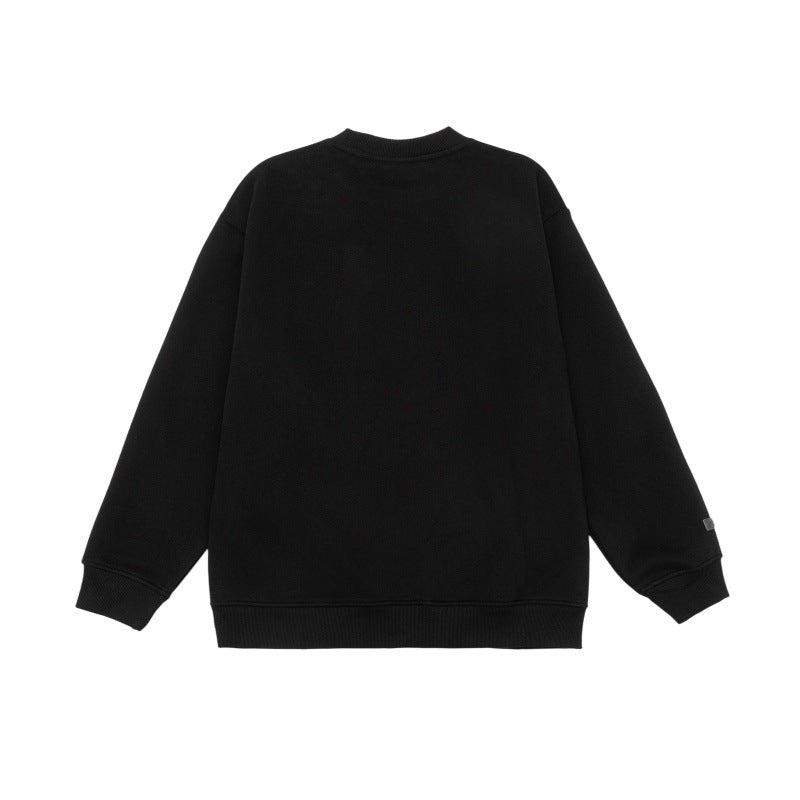 Unisex Oversize Sweatshirt with embroidered chess knight logo and ribbed cuffs Mune Fashion