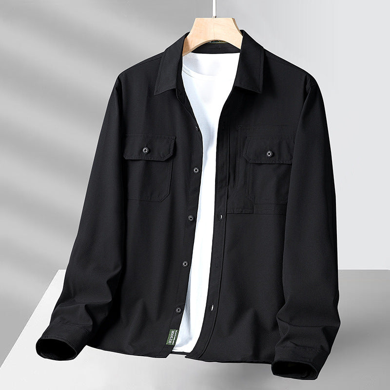 Men's structured overshirt made from breathable ripstop with two flap chest pockets Mune Fashion